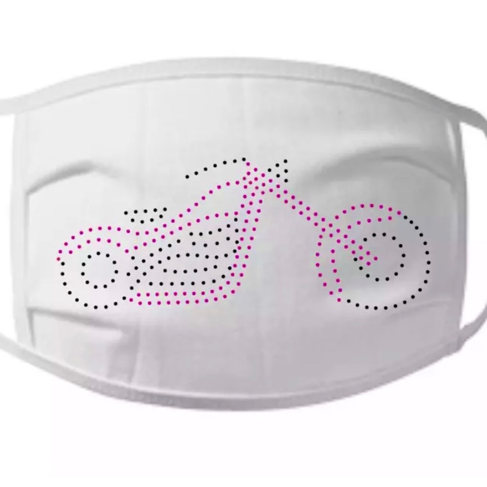 Motorcycle design on cotton face mask New